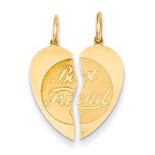 14k Gold 2pc Best Friend Charm hide-image