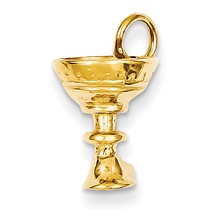 14k Gold 3-D Polished Chalice Charm hide-image