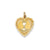 Holy Communion Heart Disc Charm in 14k Gold