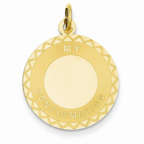 14k Gold My Confirmation Disc pendant, Exquisite Pendants for Necklace