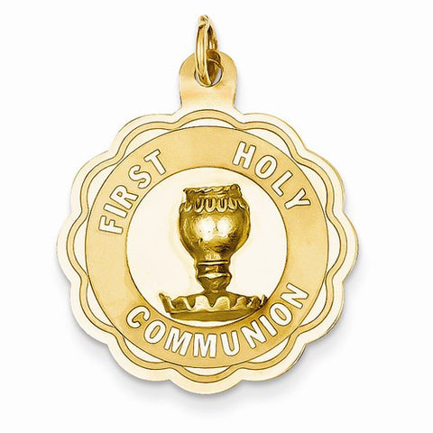 14k Gold First Holy Communion Pendant, Pendants for Necklace