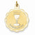 14k Gold Holy Communion Disc Pendant, Pretty Pendants for Necklace