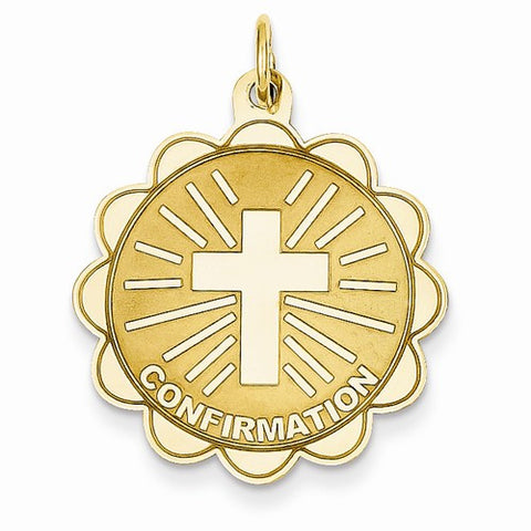 14k Gold Confirmation Disc Pendant, Pendants for Necklace