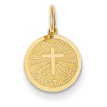 14k Gold Small Baptism Charm hide-image