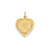 Baptism Heart Charm in 14k Gold