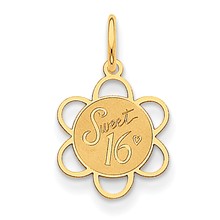 14k Gold Sweet Sixteen Disc Charm hide-image