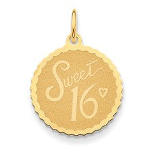 14k Gold Sweet 16 Charm hide-image