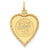 14k Gold Sweet Sixteen Heart Disc Charm hide-image