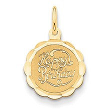 14k Gold Happy Birthday Charm hide-image
