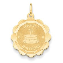 14k Gold Happy Birthday Charm hide-image