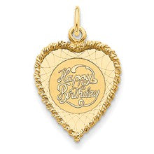 14k Gold Happy Birthday Charm hide-image