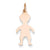 14k Rose Gold Solid Polished Engravable Boy Charm hide-image