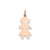 Solid Polished Engravable Girl Charm in 14k Rose Gold