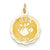 14k Gold Polished Its a Girl Scalloped Disc Charm hide-image
