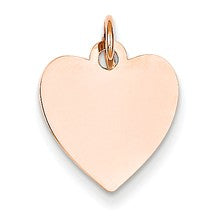 14k Rose Gold Heart Disc Charm hide-image