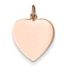 14k Rose Gold Heart Disc Charm hide-image
