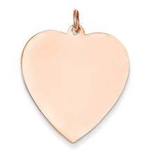 14k Rose Gold Heart Disc Charm hide-image