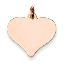 14k Rose Gold Heart Disc Charm hide-image