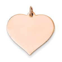 14k Rose Gold Heart Disc Charm hide-image