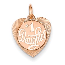 14k Gold Rose-Gold #1 Daughter Charm hide-image