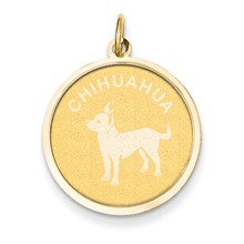 14k Gold Chihuahua Disc Charm hide-image