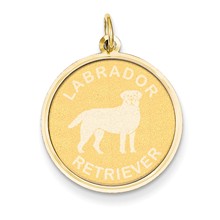 14k Gold Labrador Retriever Disc Charm hide-image