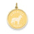 14k Gold Siberian Husky Disc Charm hide-image