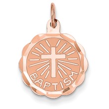 14k Rose Gold Baptism Charm hide-image