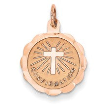 14k Rose Gold Confirmation Disc Charm hide-image