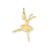 Satin Polished Ballerina Charm in 14k Gold