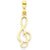 14k Gold Treble Clef Charm hide-image