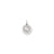 Taurus Zodiac Scalloped Disc Charm in 14k White Gold