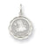 14k White Gold Satin Polished Engravable Virgo Zodiac Scalloped Disc Charm hide-image