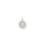 Small Polished Elongated 3 Charm in 14k White Gold