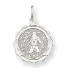 14k White Gold Small Polished Elongated 3 Charm hide-image