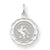 14k White Gold Satin Polished Capricorn Zodiac Scalloped Disc Charm hide-image