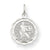 14k White Gold Satin Polished Engravable Aquarius Zodiac Scalloped Disc Charm hide-image