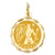 Satin Polished Engravable Scorpio Zodiac Scalloped Disc Charm in 14k Gold