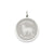 Polished Engravable Golden Retriever Disc Charm in 14k White Gold