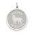 14k White Gold Polished Engravable Golden Retriever Disc Charm hide-image