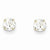 14k Yellow Gold 5mm White Zircon Earrings