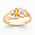 14k Yellow Gold Diamond & Citrine Birthstone Ring