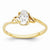 14k Yellow Gold White Topaz Birthstone Ring