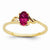 14k Yellow Gold Ruby Birthstone Ring