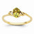 14k Yellow Gold Peridot Birthstone Ring
