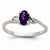 14k White Gold Amethyst Birthstone Ring