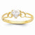 14k Yellow Gold White Topaz Birthstone Ring