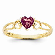 14k Yellow Gold Rhodolite Garnet Birthstone Ring