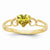 14k Yellow Gold Peridot Birthstone Ring