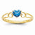 14k Yellow Gold Blue Topaz Birthstone Ring